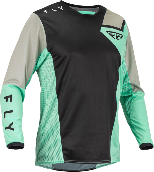 FLY RACING - KINETIC JET JERSEY BLACK/MINT/GREY 2X - Image 1