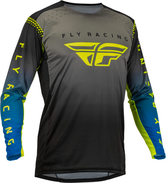 FLY RACING - LITE JERSEY GREY/BLUE/HI-VIS 2X - Image 1