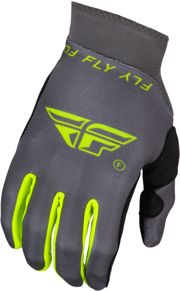 FLY RACING - YOUTH PRO LITE GLOVES CHARCOAL/HI-VIS YL - Image 1