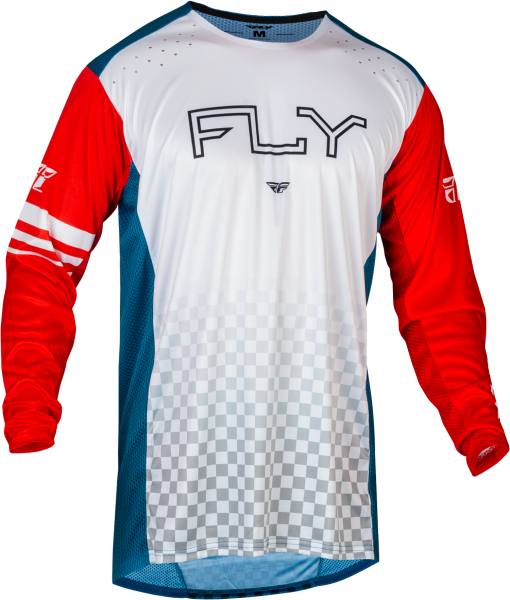 FLY RACING - RAYCE BICYCLE JERSEY RED/WHITE/BLUE 2X - Image 1