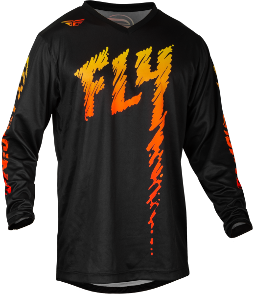 FLY RACING - YOUTH F-16 JERSEY BLACK/YELLOW/ORANGE YL - Image 1