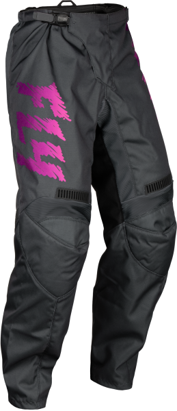 FLY RACING - YOUTH F-16 PANTS GREY/CHARCOAL/PINK SZ 18 - Image 1