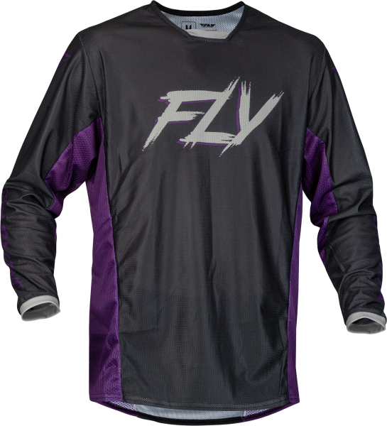 FLY RACING - KINETIC MESH RAVE JERSEY BLACK/PURPLE/SILVER 2X - Image 1