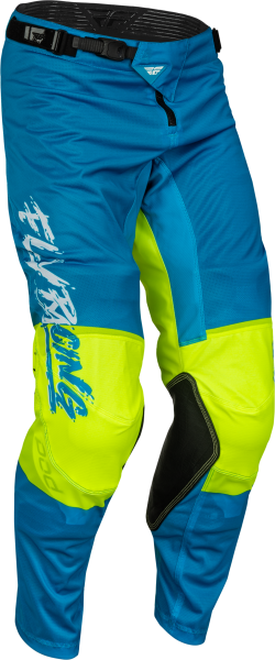 FLY RACING - YOUTH KINETIC MESH KHAOS PANTS BLUE/WHITE/HI-VIS SZ 22 - Image 1