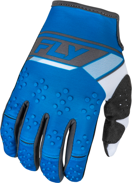 FLY RACING - YOUTH KINETIC PRIX GLOVES BRIGHT BLUE/CHARCOAL YL - Image 1