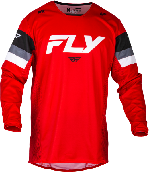 FLY RACING - KINETIC PRIX JERSEY RED/GREY/WHITE MD - Image 1