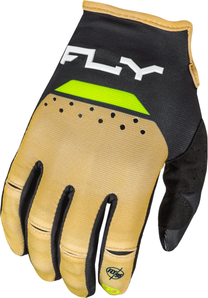 FLY RACING - YOUTH KINETIC RELOAD GLOVES KHAKI/BLACK/HI-VIS YL - Image 1