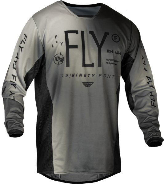 FLY RACING - YOUTH KINETIC PRODIGY JERSEY BLACK/LIGHT GREY YL - Image 1