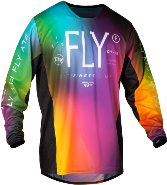 FLY RACING - YOUTH KINETIC PRODIGY JERSEY FUSCHIA/ELEC BLUE/HI-VIS YL - Image 1