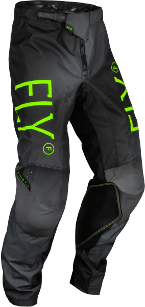 FLY RACING - YOUTH KINETIC PRODIGY PANTS CHAR/NEON GREEN/TRUE BLU SZ 18 - Image 1