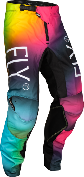 FLY RACING - YOUTH KINETIC PRODIGY PANTS FUSCHIA/ELEC BLUE/HI-VIS SZ 18 - Image 1