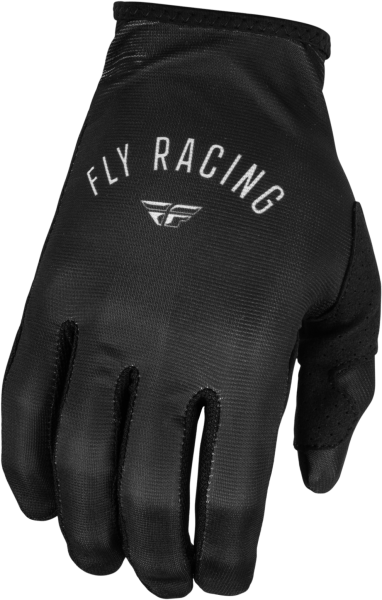 FLY RACING - GIRL'S LITE GLOVES BLACK/LIGHT GREY YL - Image 1