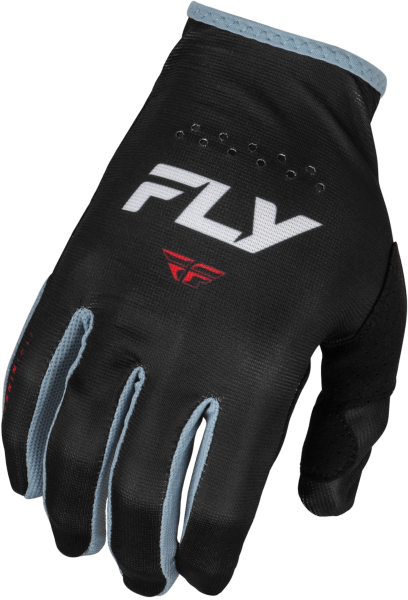 FLY RACING - YOUTH LITE GLOVES BLACK/WHITE/RED YL - Image 1