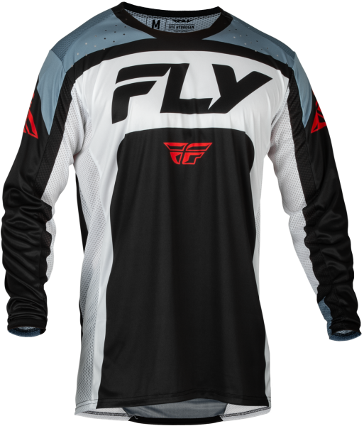 FLY RACING - LITE JERSEY BLACK/WHITE/DENIM GREY 2X - Image 1