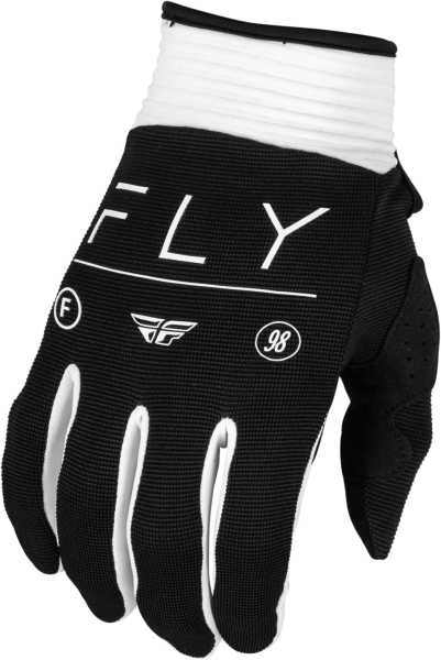 FLY RACING - WOMEN'S F-16 GLOVES BLACK/WHITE 2X - Image 1