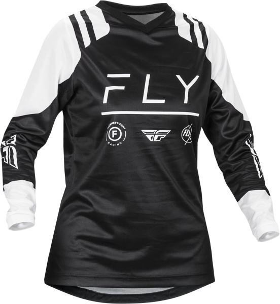 FLY RACING - WOMEN'S F-16 JERSEY BLACK/WHITE 2X - Image 1