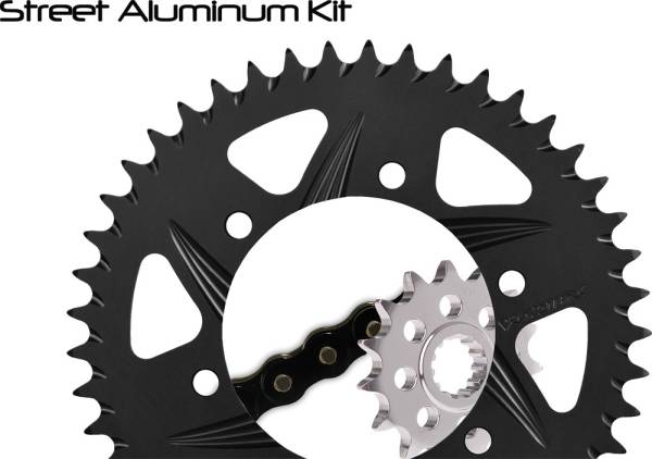 VORTEX - SPROCKET/CHAIN KIT STL/ALU 14/43T BLK SX3 520-108L BLK - Image 1