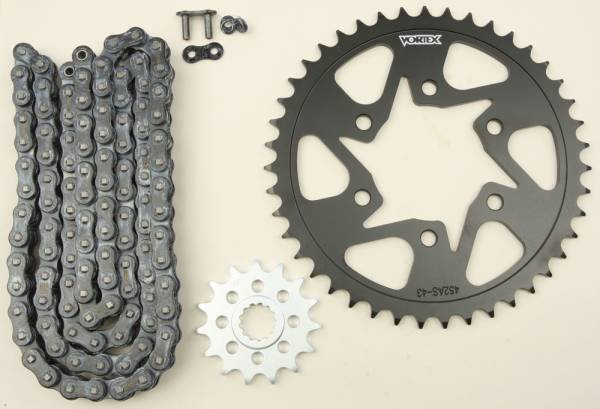 VORTEX - SPROCKET/CHAIN KIT STL/STL 15/45T SIL SX3 520-112L BLK - Image 1