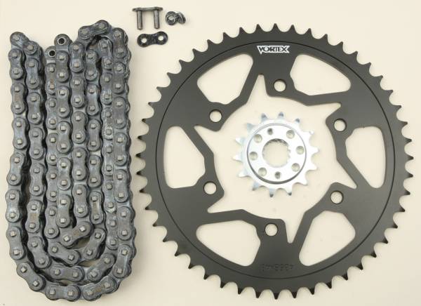 VORTEX - SPROCKET/CHAIN KIT STL/STL 14/48T SIL SX3 520-108L BLK - Image 1