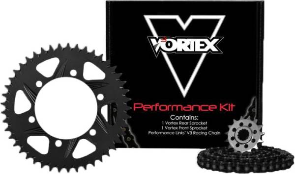 VORTEX - SPROCKET/CHAIN KIT STL/ALU 14/47T BLK RX3 520-110L BLK - Image 1