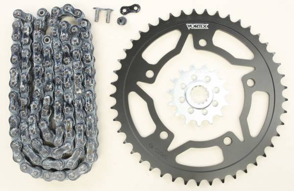 VORTEX - SPROCKET/CHAIN KIT STL/STL 15/45T SIL SX3 520-114L BLK - Image 1