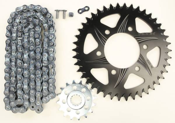 VORTEX - SPROCKET/CHAIN KIT STL/ALU 16/42T BLK RX3 520-108L BLK - Image 1