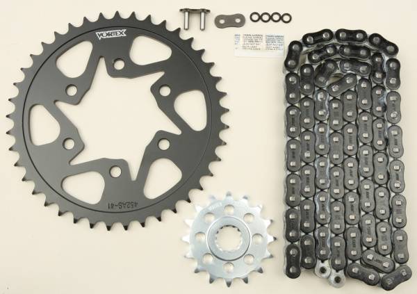 VORTEX - SPROCKET/CHAIN KIT STL/STL 16/41T SIL RX3 520-114L BLK - Image 1