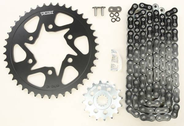 VORTEX - SPROCKET/CHAIN KIT STL/STL 16/42T SIL RX3 520-108L BLK - Image 1