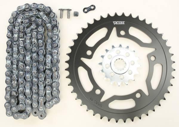 VORTEX - SPROCKET/CHAIN KIT STL/STL 16/44T SIL RX3 520-110L BLK - Image 1