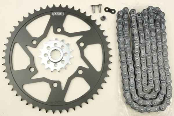 VORTEX - SPROCKET/CHAIN KIT STL/STL 15/50T SIL SX3 520-116L BLK - Image 1