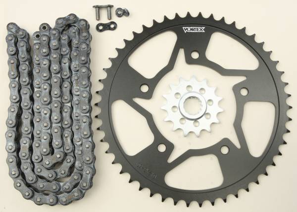 VORTEX - SPROCKET/CHAIN KIT STL/STL 15/50T SIL SX3 520-116L BLK - Image 1