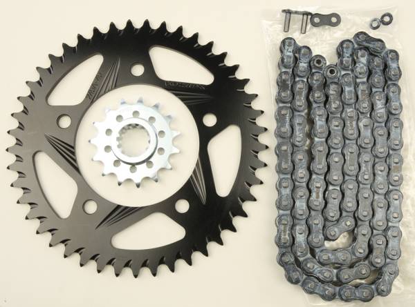 VORTEX - SPROCKET/CHAIN KIT STL/ALU 15/45T BLK RX3 520-108L BLK - Image 1