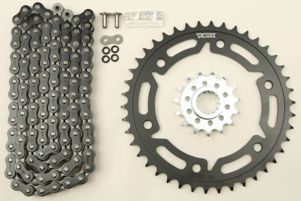 VORTEX - SPROCKET/CHAIN KIT STL/ALU 15/45T BLK RX3 520-112L BLK - Image 1