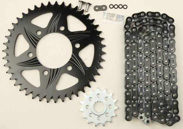 VORTEX - SPROCKET/CHAIN KIT STL/ALU 15/43T BLK RX3 520-112L BLK - Image 1