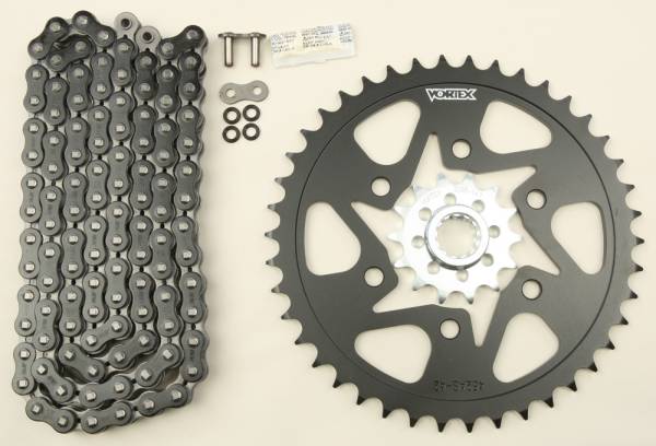 VORTEX - SPROCKET/CHAIN KIT STL/STL 14/42T SIL SX3 520-108L BLK - Image 1