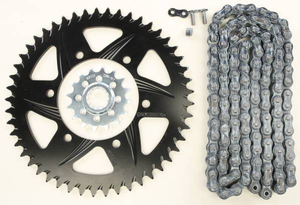 VORTEX - SPROCKET/CHAIN KIT STL/ALU 16/49T BLK RX3 520-120L BLK - Image 1