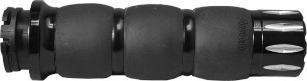 AVON - CABLE THROTTLE VELVET AIR GRIPS RIVAL BLACK - Image 1