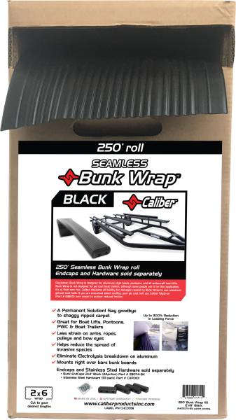 CALIBER - BUNK WRAP 250 FT. BULK ROLL BLACK 2X6" - Image 1