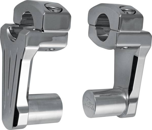 ROX - PIVOTING HANDLEBAR RISER CHROME 2" RISE - Image 1