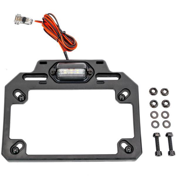 ATV TEK - ADJUSTABLE LICENSE PLATE BRACKET W/ LED LIGHT - Image 1