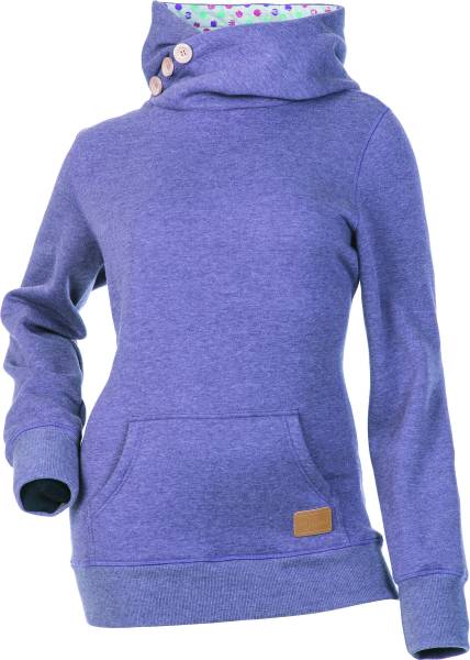 DSG - SIDE BUTTON PULLOVER HOODIE PLUM XS - Image 1