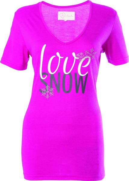 DSG - LOVE SNOW TEE FUCHSIA 2X - Image 1