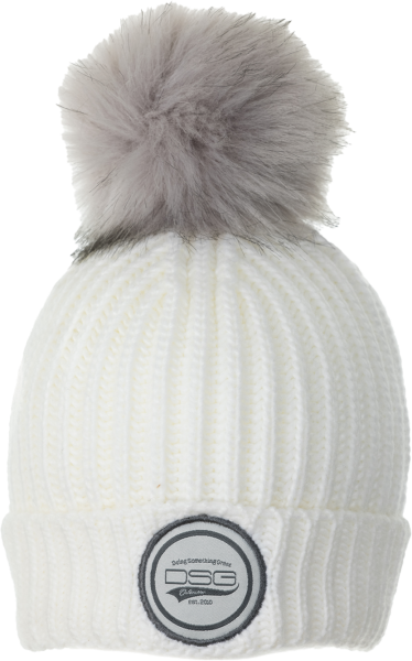 DSG - FOLDED POM BEANIE WHITE - Image 1