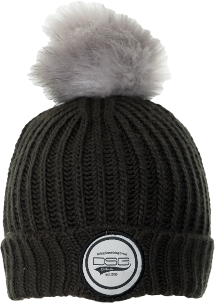 DSG - FOLDED POM BEANIE CHARCOAL - Image 1