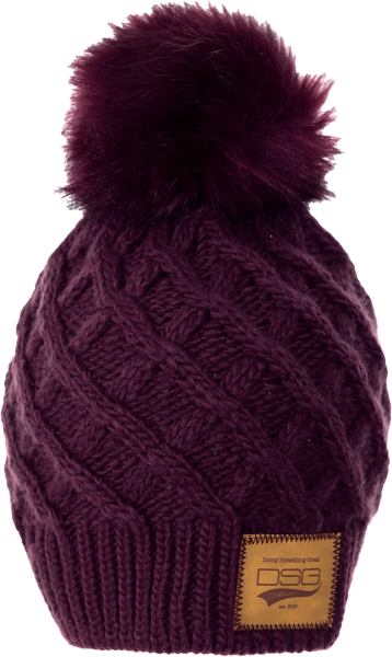 DSG - SOLID POM BEANIE MAROON - Image 1