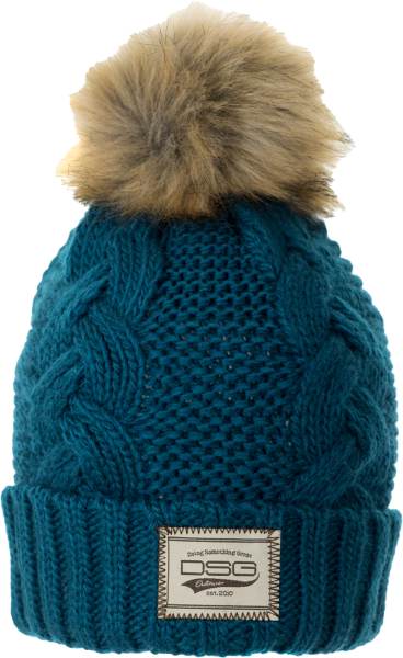 DSG - CHUNKY KNIT POM BEANIE NAVY - Image 1