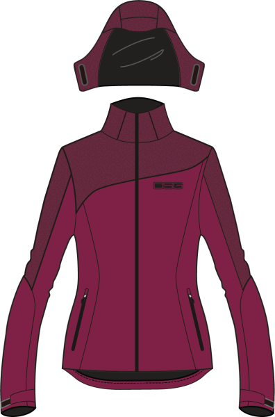 DSG - MALEA SOFTSHELL JACKET GARNET HEATHER XS - Image 1