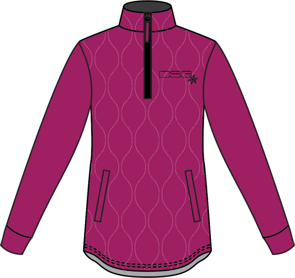 DSG - CASSANDRA TECHNICAL SWEATER BERRY/BLACK XS - Image 1