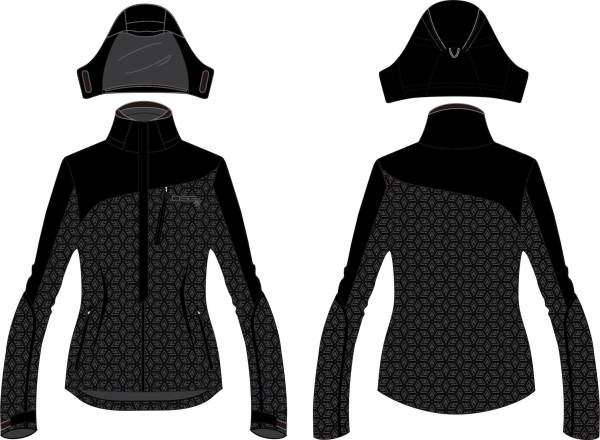 DSG - MALEA SOFTSHELL JACKET BLACK SNOWFLAKE 2X - Image 1