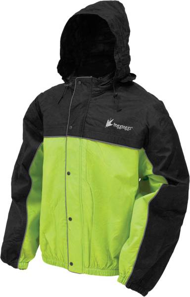 FROGG TOGGS - CLASSIC 50 ROAD TOAD RAIN JACKET BLACK/HI-VIS 2X - Image 1